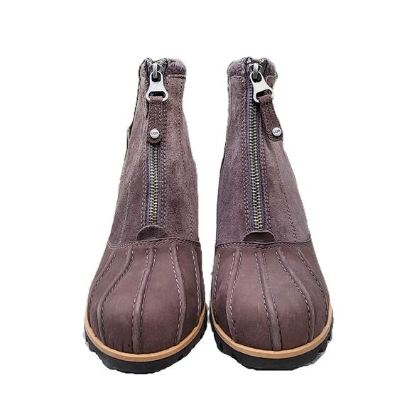 UGG Reggie Thundercloud Leather Wedge Ankle Boots 7.5 - Picture 3 of 11